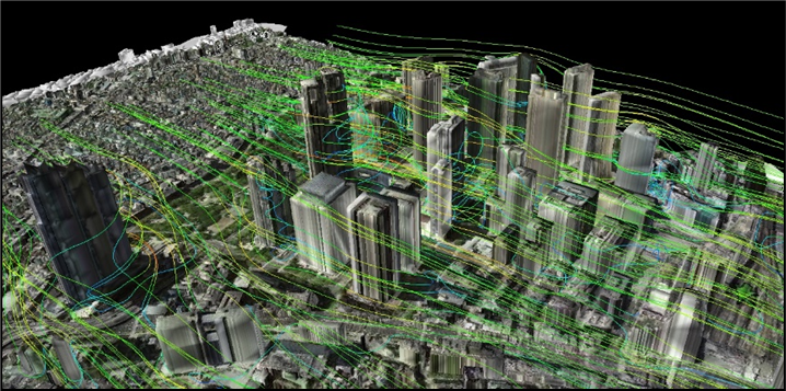 日本橋付近の風況解析